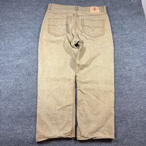 Vintage Member's Property Jeans Men's 38x32 Tan Denim Brown Y2K Skater Hip Hop